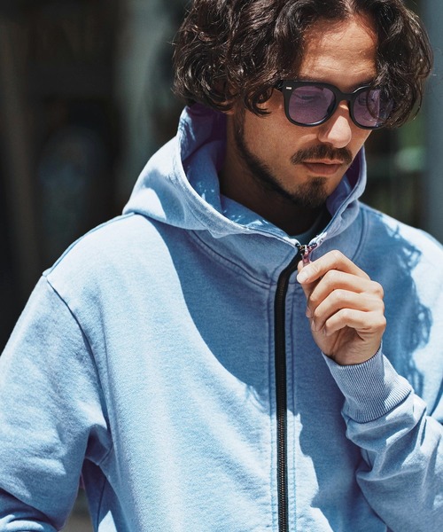 felkod（フィルコッド）の「mpa3831- Knit Denim High Neck Zip Parka ジップパーカー（パーカー・メンズ・ライトインディゴブルー/インディゴブルー・S/M/L）」の13枚目の写真