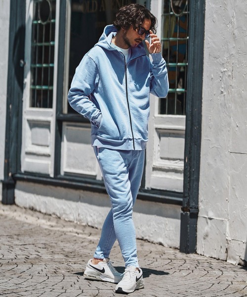 felkod（フィルコッド）の「mpa3831- Knit Denim High Neck Zip Parka ジップパーカー（パーカー・メンズ・ライトインディゴブルー/インディゴブルー・S/M/L）」の16枚目の写真