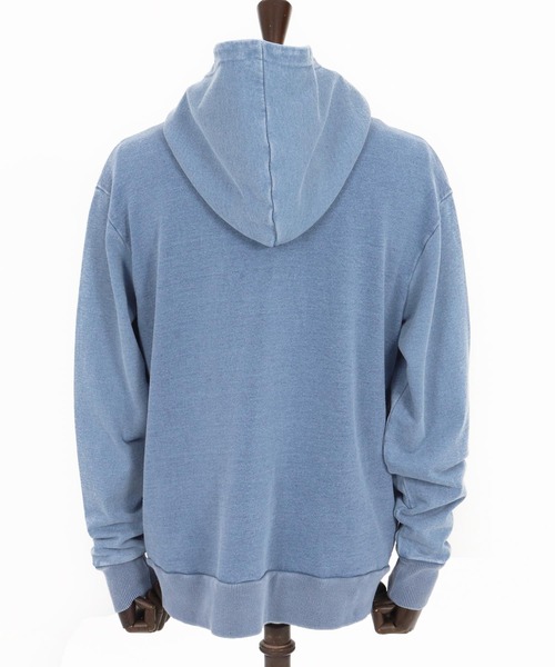 felkod（フィルコッド）の「mpa3831- Knit Denim High Neck Zip Parka ジップパーカー（パーカー・メンズ・ライトインディゴブルー/インディゴブルー・S/M/L）」の20枚目の写真