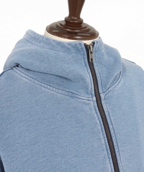 felkod（フィルコッド）の「mpa3831- Knit Denim High Neck Zip Parka ジップパーカー（パーカー・メンズ・ライトインディゴブルー/インディゴブルー・S/M/L）」の21枚目の写真