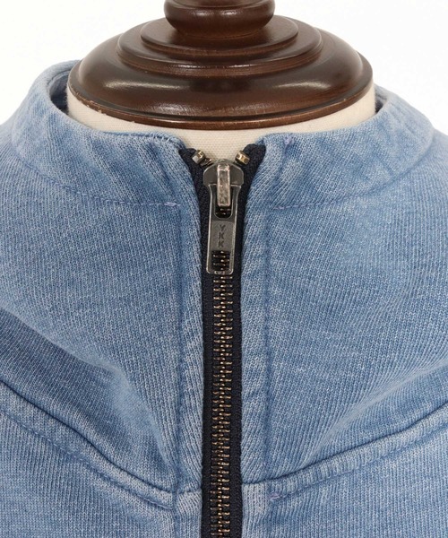 felkod（フィルコッド）の「mpa3831- Knit Denim High Neck Zip Parka ジップパーカー（パーカー・メンズ・ライトインディゴブルー/インディゴブルー・S/M/L）」の22枚目の写真
