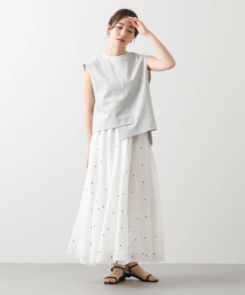 1％（イチ パーセント）の「ポンチＢＩＧガゼットノースリーブ（Tシャツ/カットソー・レディース・トップグレー・FREE）」の6枚目の写真