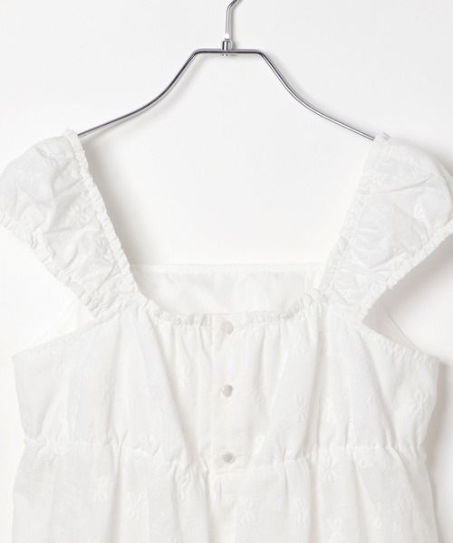 repipi armario（レピピ アルマリオ）の「【girly line】リボン刺繍ブラウス（シャツ/ブラウス・キッズ・ブルー/ブラック/ホワイト・LARGE/SMALL/MEDIUM）」の12枚目の写真