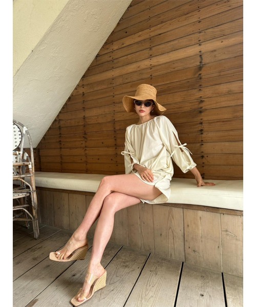 TRUNC(トランクエイティーエイト)の「Waterlike Ribbon Pullover(Tシャツ/カットソー・レディース・アイボリー/ブラック/ネイビー・FREE)」の13枚目の写真