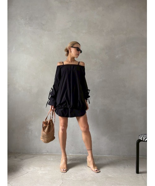 TRUNC(トランクエイティーエイト)の「Waterlike Ribbon Pullover(Tシャツ/カットソー・レディース・アイボリー/ブラック/ネイビー・FREE)」の5枚目の写真