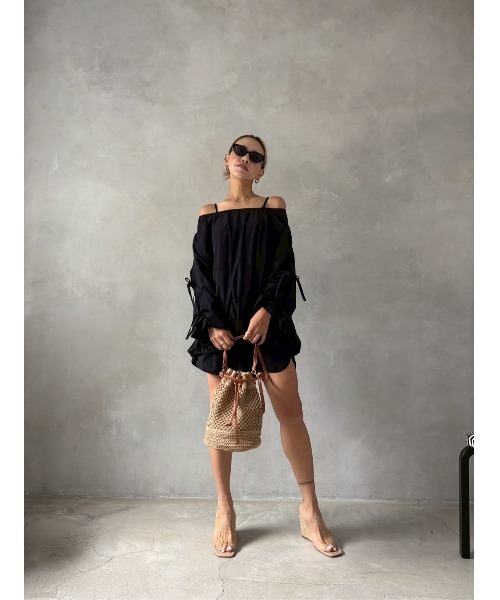 TRUNC(トランクエイティーエイト)の「Waterlike Ribbon Pullover(Tシャツ/カットソー・レディース・アイボリー/ブラック/ネイビー・FREE)」の6枚目の写真