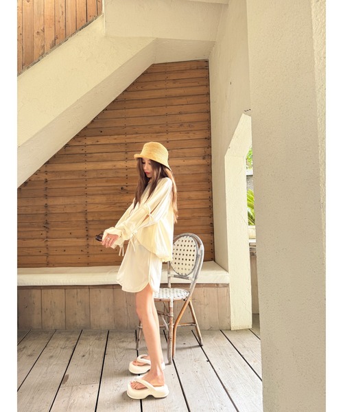 TRUNC(トランクエイティーエイト)の「Waterlike Ribbon Pullover(Tシャツ/カットソー・レディース・アイボリー/ブラック/ネイビー・FREE)」の8枚目の写真