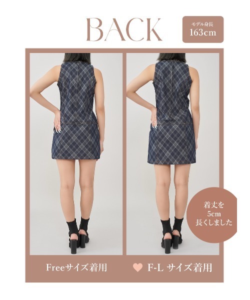 【新品】darich バイヤスチェックデニムミニワンピース ダーリッチ Darich バイヤスチェックデニムミニワンピース