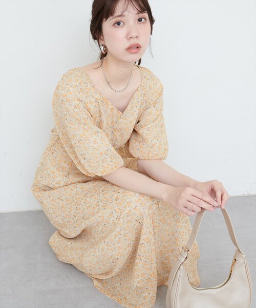 natural couture(ナチュラルクチュール)の「【WEB限定】バルーンスリーブガーリーワンピース(ワンピース・レディース・その他4/その他3/その他2/その他1・FREE)」の3枚目の写真