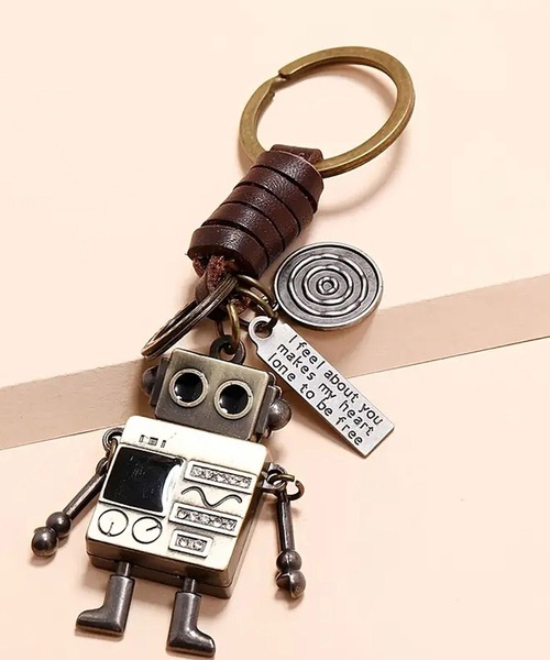 そ*ん様 レザーバッグチャーム　キーホルダー　ロボット そ*ん様 レザーバッグチャーム キーホルダー ロボット