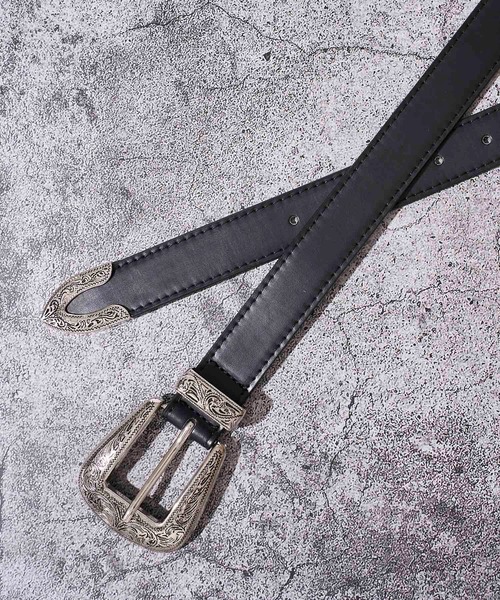 ADPOSION（アドポーション）の「【WEB限定】ウエスタンベルト / ソリッドバックルベルト（ベルト・メンズ・ブラック系1/ブラック系2/ブラック系3・FREE）」の8枚目の写真