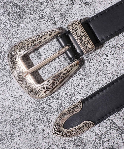 ADPOSION（アドポーション）の「【WEB限定】ウエスタンベルト / ソリッドバックルベルト（ベルト・メンズ・ブラック系1/ブラック系2/ブラック系3・FREE）」の9枚目の写真