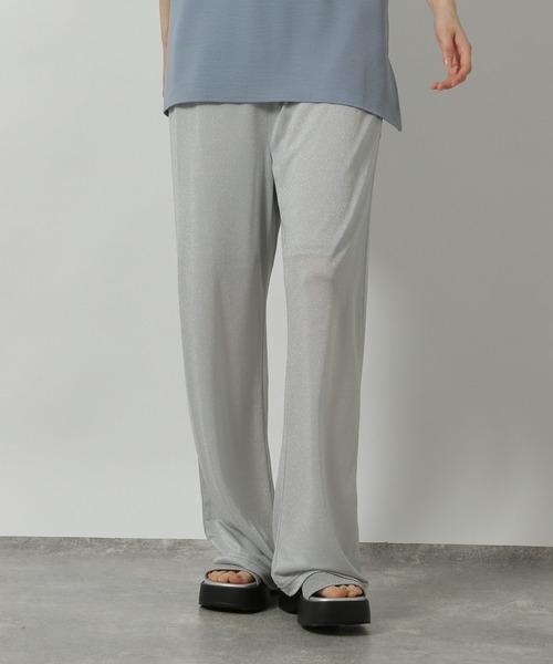 LAKOLE(ラコレ)の「シアーラメイージーパンツ / 499268(その他パンツ・レディース・ブラック/グレー・FREE)」の2枚目の写真