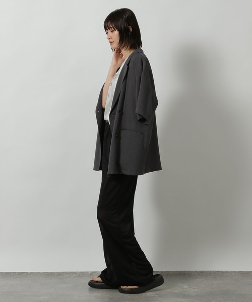 LAKOLE(ラコレ)の「シアーラメイージーパンツ / 499268(その他パンツ・レディース・ブラック/グレー・FREE)」の4枚目の写真