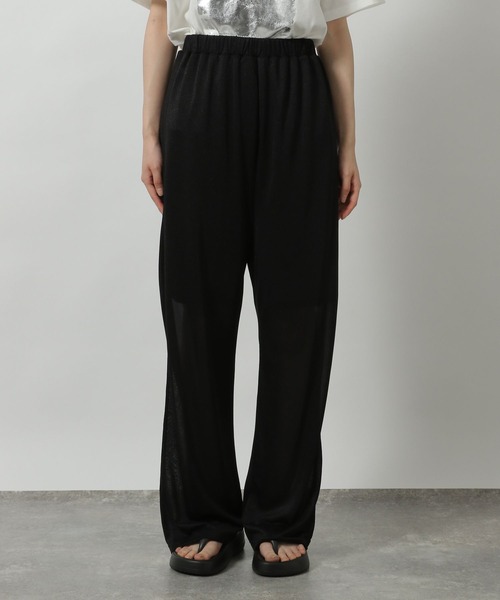 LAKOLE(ラコレ)の「シアーラメイージーパンツ / 499268(その他パンツ・レディース・ブラック/グレー・FREE)」の12枚目の写真