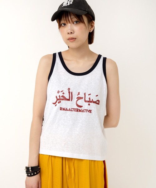 RNA（アールエヌエー）の「M2506 配色ロゴタンク（タンクトップ・レディース・ブルー/ホワイト/ブラック・MEDIUM）」の4枚目の写真