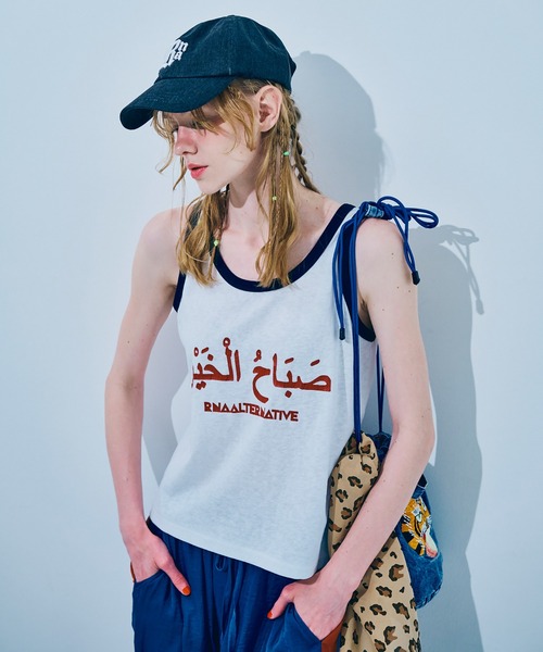 RNA（アールエヌエー）の「M2506 配色ロゴタンク（タンクトップ・レディース・ブルー/ホワイト/ブラック・MEDIUM）」の17枚目の写真