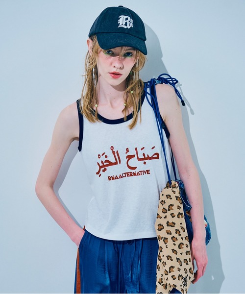 RNA（アールエヌエー）の「M2506 配色ロゴタンク（タンクトップ・レディース・ブルー/ホワイト/ブラック・MEDIUM）」の18枚目の写真