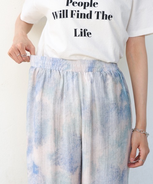 Bab(バブ)の「【S・Mサイズ展開】ニュアンスプリントストレートパンツ(その他パンツ・レディース・グリーン/ブルー・S/M)」の22枚目の写真