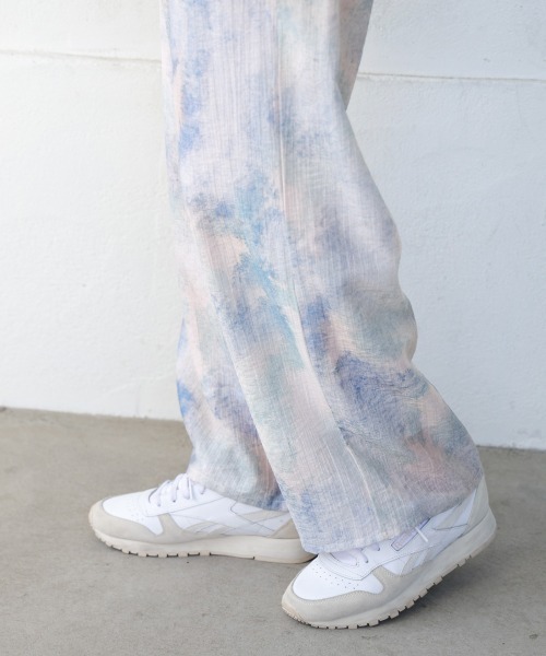 Bab(バブ)の「【S・Mサイズ展開】ニュアンスプリントストレートパンツ(その他パンツ・レディース・グリーン/ブルー・S/M)」の21枚目の写真