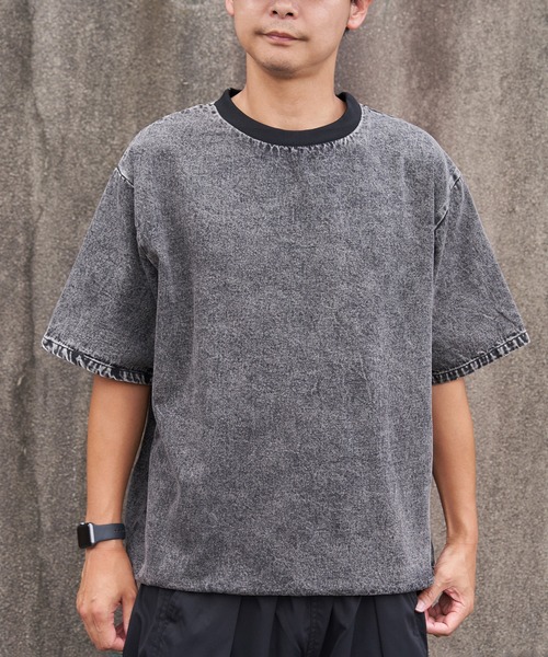 VENCEEXCHANGE(ヴァンスエクスチェンジ)の「デニムTシャツ(Tシャツ/カットソー・メンズ・ブラック/ネイビー/ブルー系・M/L/LL)」の6枚目の写真
