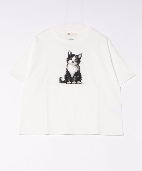 BARNDOOR(バーンドア)の「(BD)【BARNDOOR】アニマル プリント Tシャツ(Tシャツ/カットソー・レディース・ホワイト系1/ホワイト系2/グレー系2/グレー系1・FREE)」の2枚目の写真