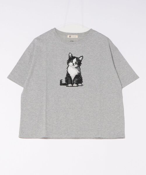 BARNDOOR(バーンドア)の「(BD)【BARNDOOR】アニマル プリント Tシャツ(Tシャツ/カットソー・レディース・ホワイト系1/ホワイト系2/グレー系2/グレー系1・FREE)」の4枚目の写真