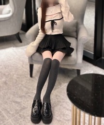 ALLuRing ChaRm（アリュリングチャーム）の「Frill Ribbon knit set / フリルリボンニットアンサンブル 2点セット（ニット/セーター）」