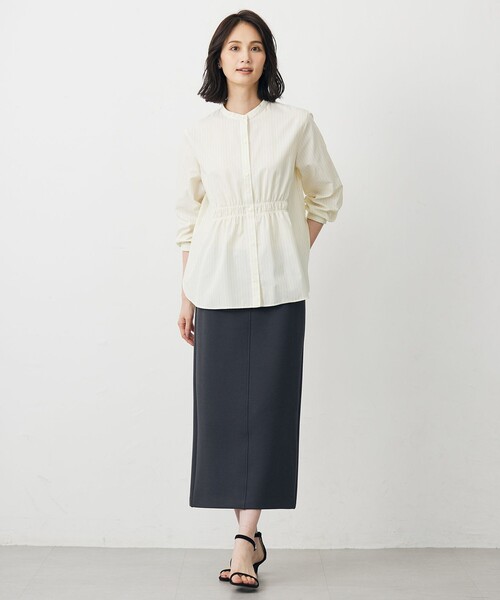 J.PRESS(ジェイプレス)の「【WEB限定】ストライプ シャーリング ブラウス(シャツ/ブラウス・レディース・ネイビー系1/サックスブルー系1/イエロー系1/ピンク系1・9/11)」の7枚目の写真