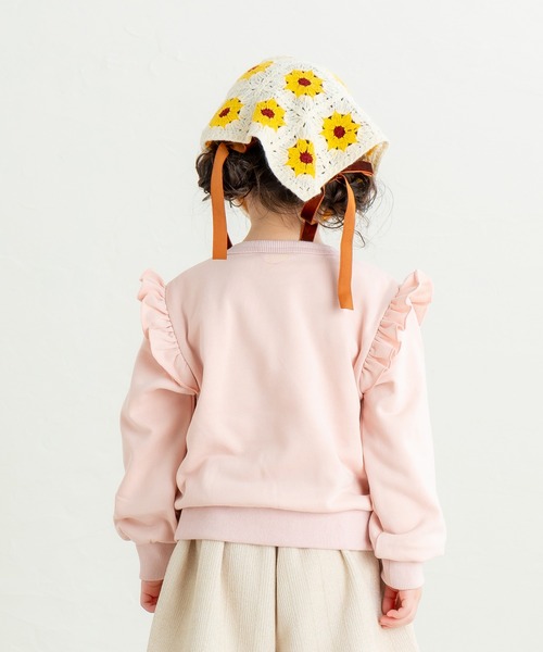 la poche biscuit（ラポシェビスキュイ）の「バブーシュカうさぎトレーナー（スウェット・キッズ・アイボリー/ピンク/ラベンダー・130/120/110/100/90/80/140）」の4枚目の写真