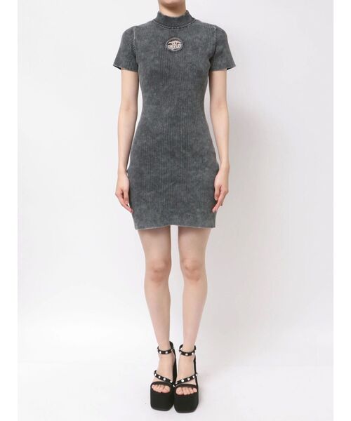 GYDA（ジェイダ）の「SymmetryGYDA MOLDブリーチハーフスリーブニットワンピース（ワンピース・レディース・ネイビー/ブラック・FREE）」の11枚目の写真