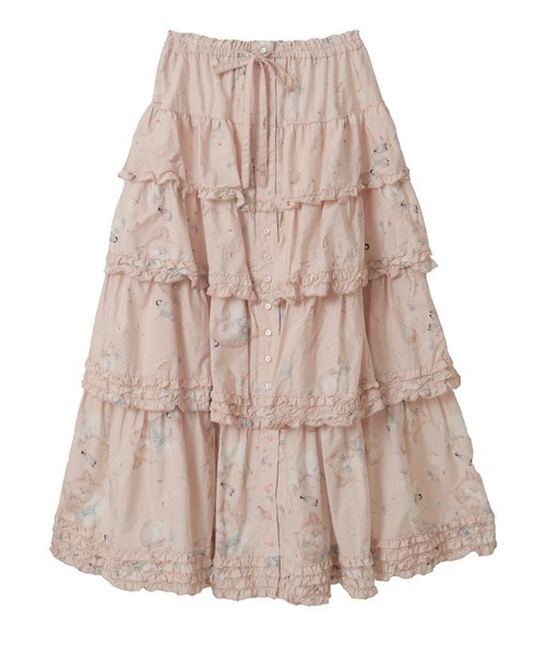 さざ波とねこプリントスカート（スカート）｜PINK HOUSE（ピンクハウス