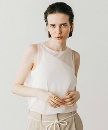 TULLE TANK SET CUP IN TOP/チュールタンクセットカップイントップ