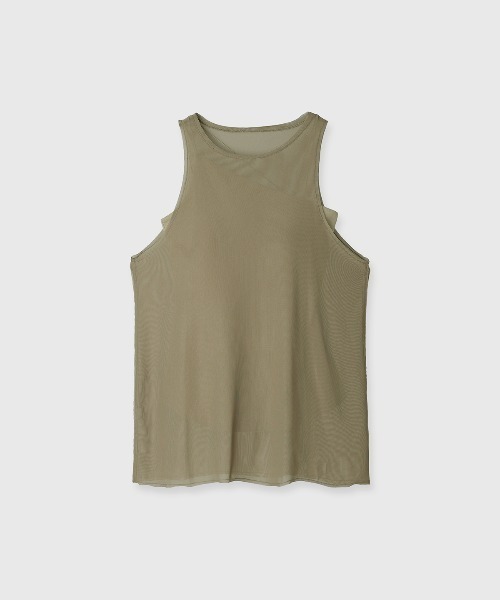 タンクトップ ノースリーブ TULLE TANK SET CUP IN TOP/チュールタンクセットカップイントップ レディース TULLE TANK SET CUP IN TOP/チュールタンクセットカップイン