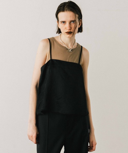 TULLE TANK SET CUP IN TOP/チュールタンクセットカップイン
