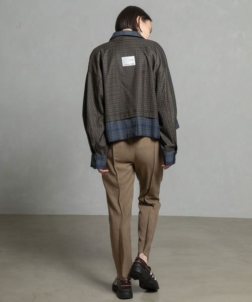 MARECHAL TERRE（マルシャルテル）の「コンビネーションショートシャツ（シャツ/ブラウス・レディース・ブラック系1/ネイビー系1/グレー系/ネイビー系・MEDIUM）」の7枚目の写真