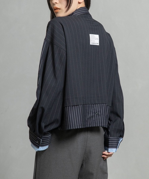 MARECHAL TERRE（マルシャルテル）の「コンビネーションショートシャツ（シャツ/ブラウス・レディース・ブラック系1/ネイビー系1/グレー系/ネイビー系・MEDIUM）」の14枚目の写真