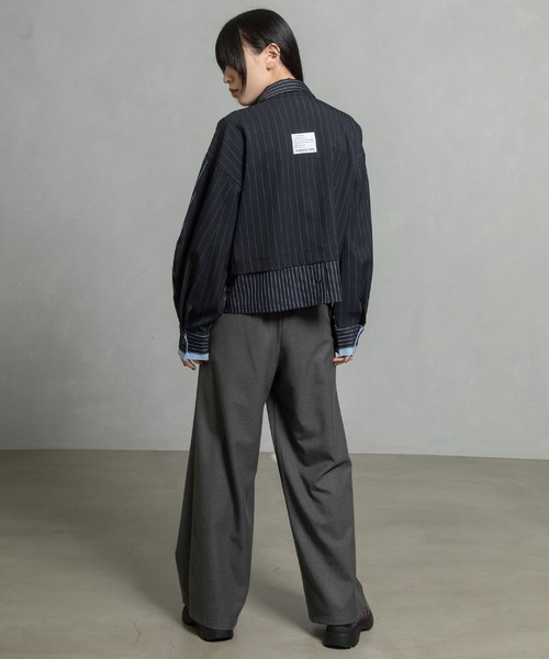 MARECHAL TERRE（マルシャルテル）の「コンビネーションショートシャツ（シャツ/ブラウス・レディース・ブラック系1/ネイビー系1/グレー系/ネイビー系・MEDIUM）」の15枚目の写真