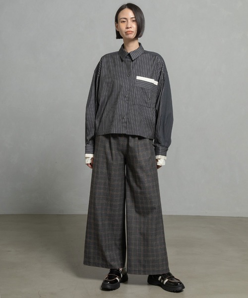 MARECHAL TERRE（マルシャルテル）の「コンビネーションショートシャツ（シャツ/ブラウス・レディース・ブラック系1/ネイビー系1/グレー系/ネイビー系・MEDIUM）」の21枚目の写真