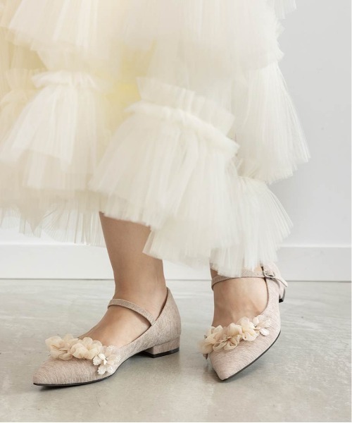 3Dフラワーフラットパンプス RANDA セール】3Dフラワーフラットパンプス（パンプス）｜RANDA（ランダ）の