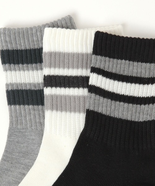 studio CLIP（スタディオクリップ）の「【daily CLIP】FRUIT OF THE LOOM 平編み3ラインソックス（ソックス/靴下・レディース・その他1/その他2/その他3・FREE）」の6枚目の写真