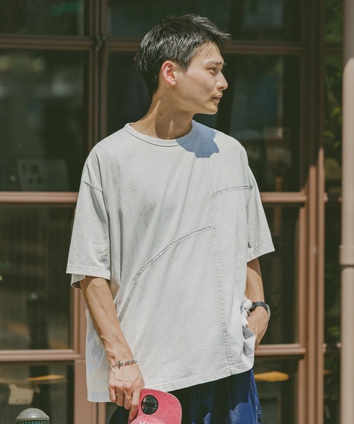 RAGEBLUE（レイジブルー）の「ヴィンテージライク/アウトシームTシャツ（Tシャツ/カットソー・メンズ・ライトグレー/ダークグレー・MEDIUM/LARGE）」の5枚目の写真