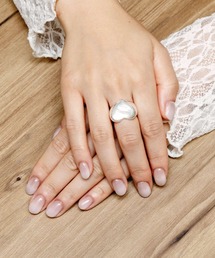 ANNIKA INEZ | ANNIKA INEZ Pearl Heart Ring, Lrg アニカ イネズ パール ハート リング ラージ(リング)