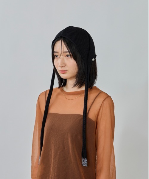 OVERRIDE(オーバーライド)の「OVERRIDE OGC KNIT BULB SHORTBONNE SG / オーバーライド(ハット・レディース・ブラック/ブルー/ベージュ・FREE)」の4枚目の写真