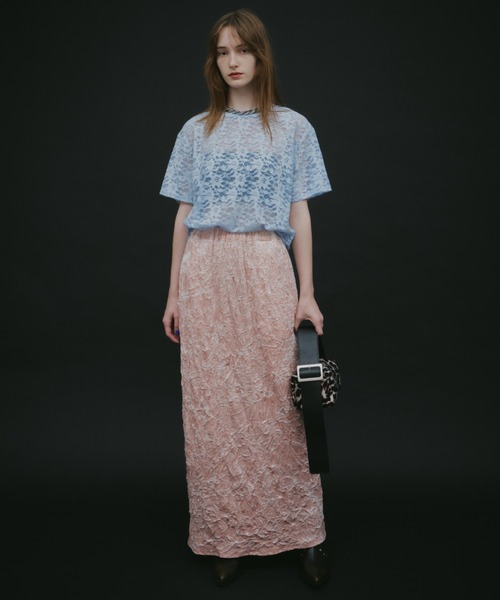 Crinkle velour skirt /クリンクルベロアスカート（スカート）｜yae