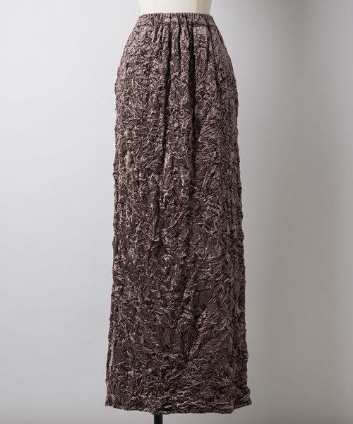 yae(ヤエ)の「Crinkle velour skirt /クリンクルベロアスカート(スカート・レディース・ブラウン/ベビーピンク/ブラック・38/36)」の17枚目の写真