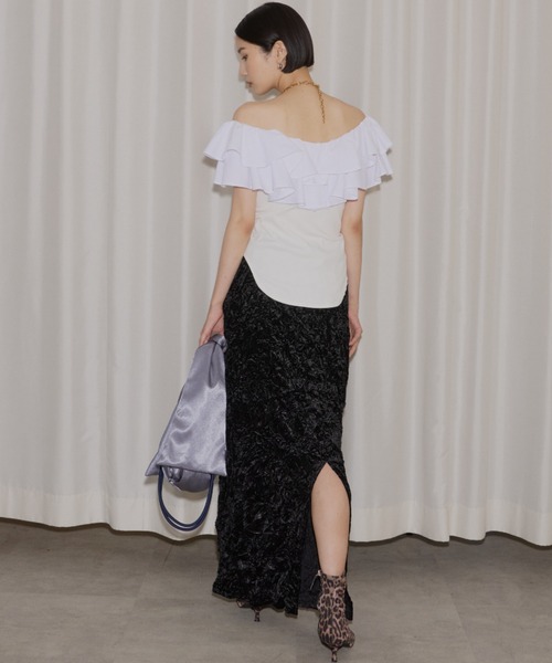 yae(ヤエ)の「Crinkle velour skirt /クリンクルベロアスカート(スカート・レディース・ブラウン/ベビーピンク/ブラック・38/36)」の12枚目の写真