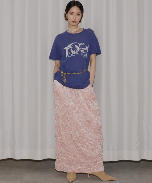 yae(ヤエ)の「Crinkle velour skirt /クリンクルベロアスカート(スカート・レディース・ブラウン/ベビーピンク/ブラック・38/36)」の19枚目の写真