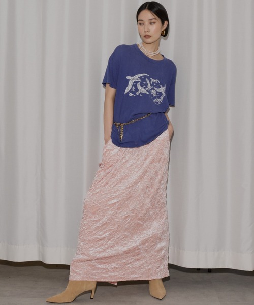 yae(ヤエ)の「Crinkle velour skirt /クリンクルベロアスカート(スカート・レディース・ブラウン/ベビーピンク/ブラック・38/36)」の18枚目の写真