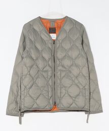 TAION（タイオン）の「【TAION/タイオン】MILITARY W-ZIP VNECK DOWN JACKET  / フロントジップ キルティングダウンジャケット（ダウンジャケット/コート・メンズ）」
